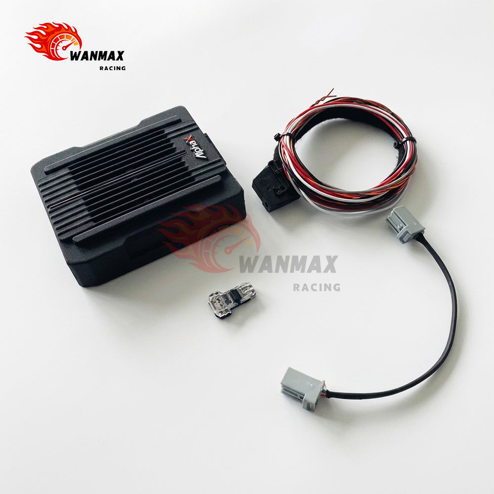 Universal AlphaX Electronic Active Exhaust Sound Booster Controller Module Kit with Bluetooth App Tuning