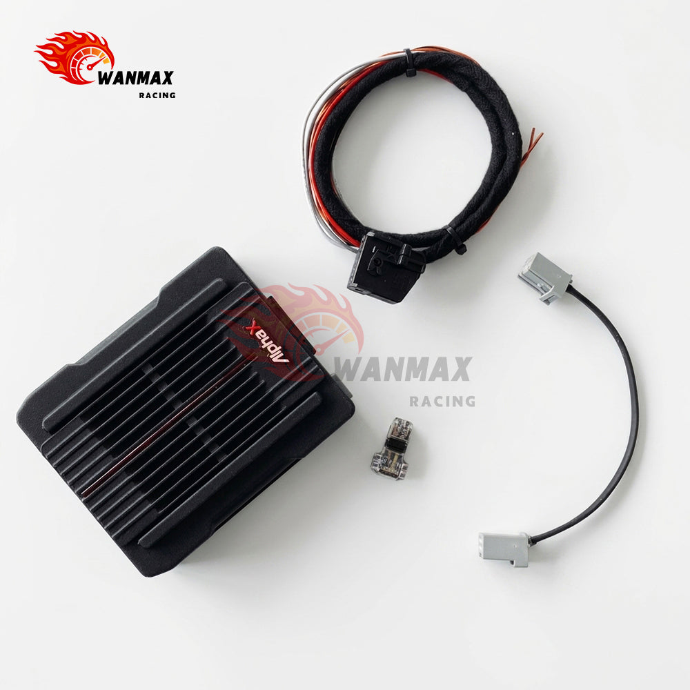 Universal AlphaX Electronic Active Exhaust Sound Booster Controller Module Kit with Bluetooth App Tuning