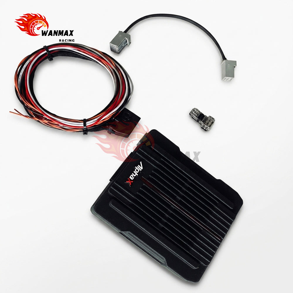 Universal AlphaX Electronic Active Exhaust Sound Booster Controller Module Kit with Bluetooth App Tuning