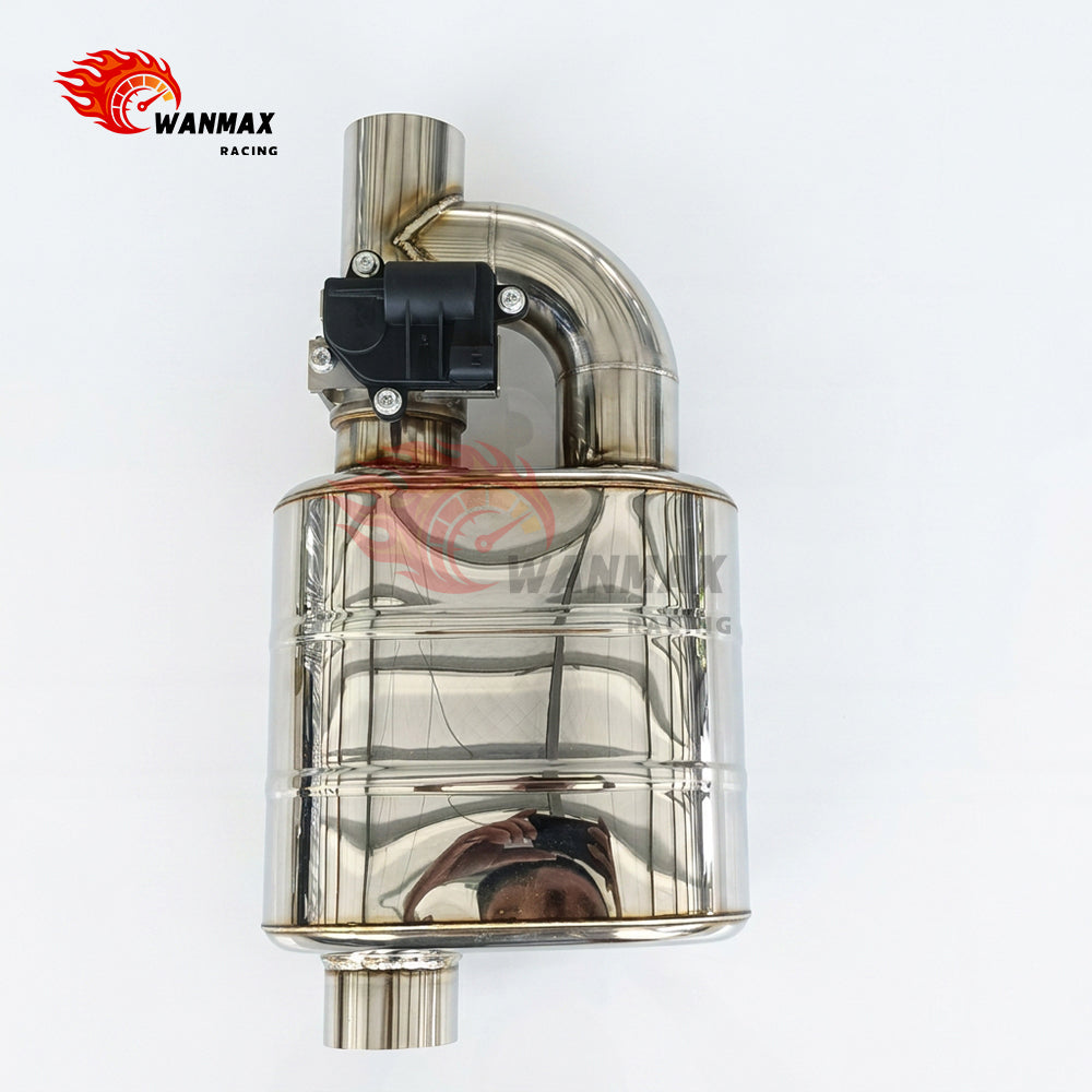 High Flow Universal Electric Valve Exhaust Muffler Kit Stainless Steel Valve Silencer Canister With Remote Controller 2.5/2.75/3/3.5