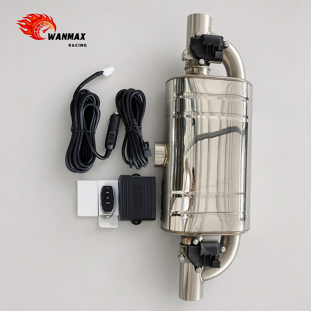 2inch Universal Dual Electric Exhaust Valve Muffler SS304 SS201 With Auto Switch Remote Control