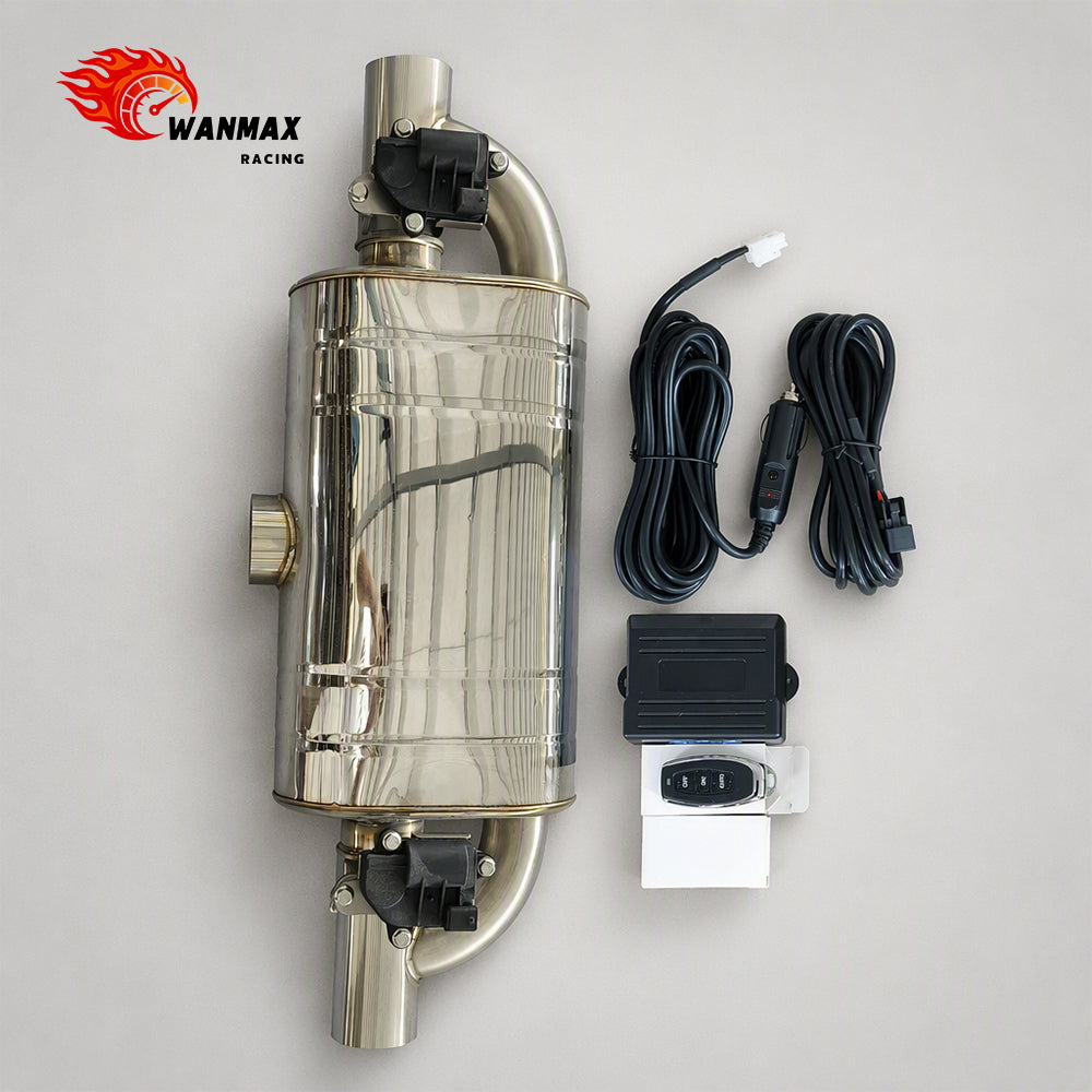 2inch Universal Dual Electric Exhaust Valve Muffler SS304 SS201 With Auto Switch Remote Control