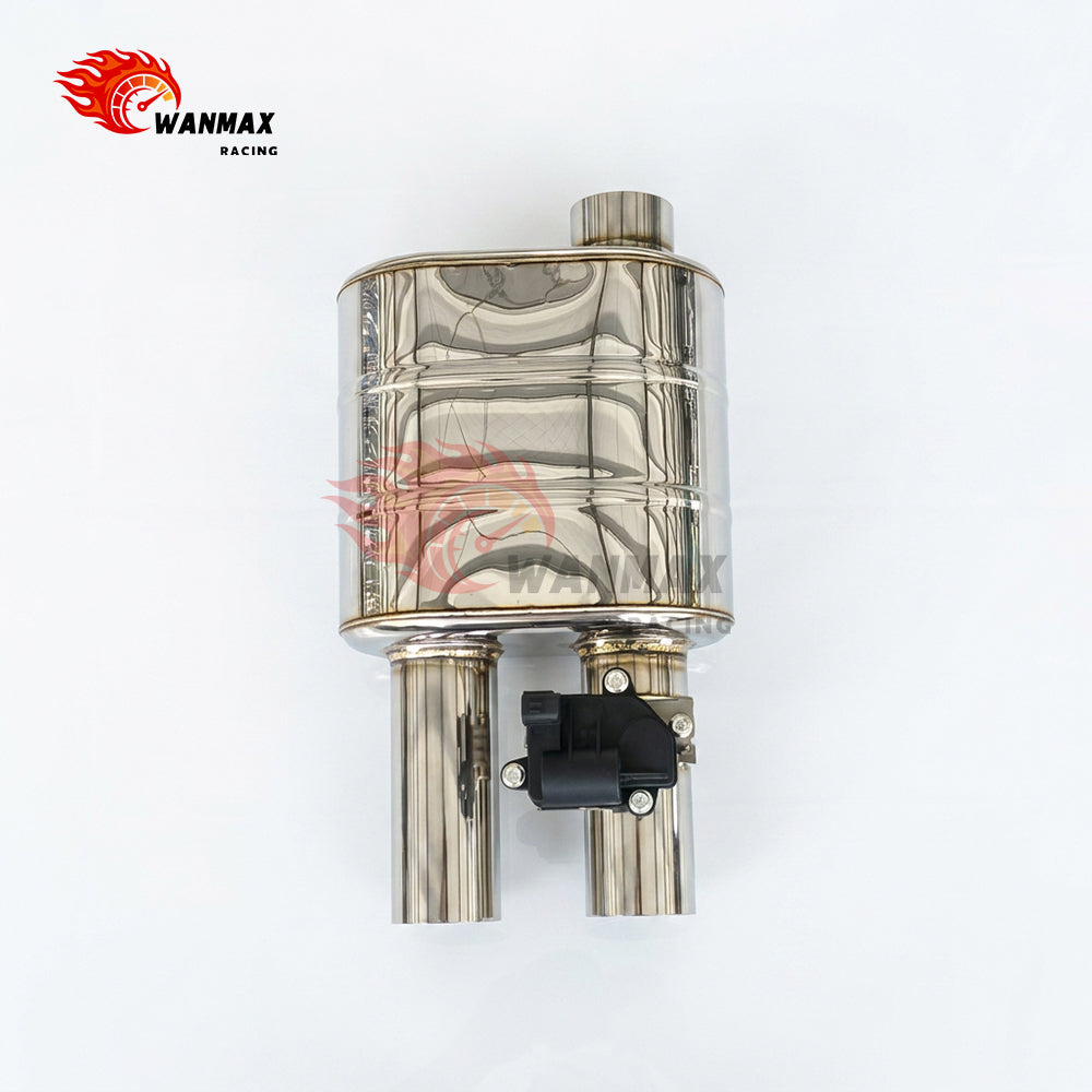 Universal High‑Flow Electric Valved Exhaust Muffler Single In Dual Out Stainless Steel Valve Silencer With Remote Controller