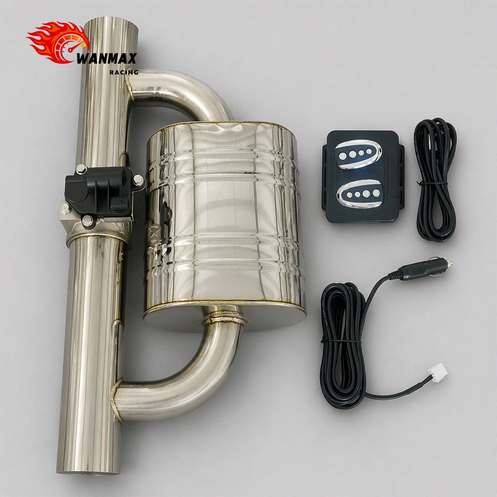 2.75inch Electric Valve Exhaust Muffler With Silencer Canister Remote Control Module Wiring Harness