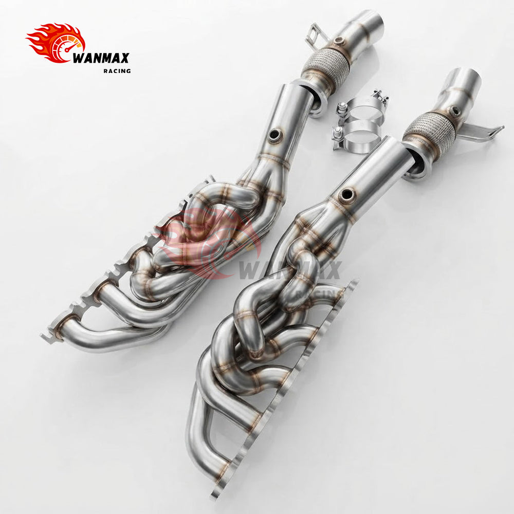 SS304 Equal Length Exhaust Headers for Audi R8 & Lamborghini Huracan Gallardo 5.2L V10