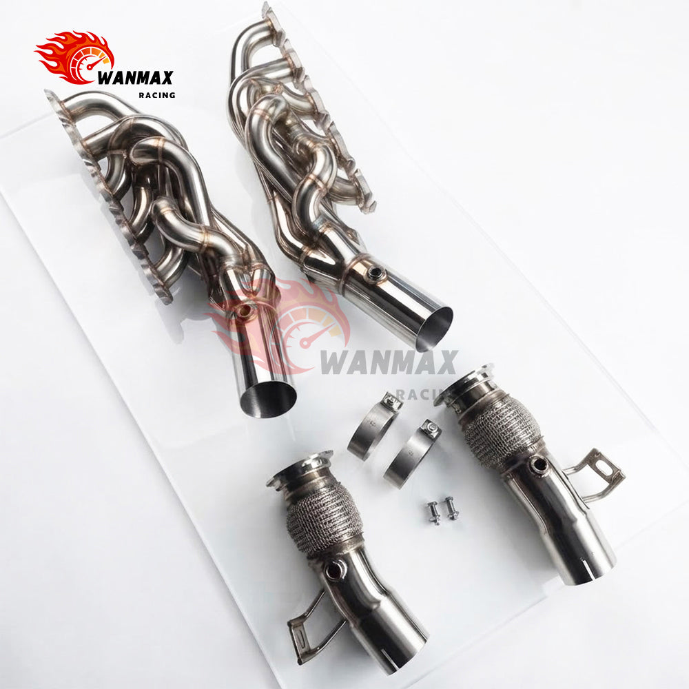 SS304 Equal Length Exhaust Headers for Audi R8 & Lamborghini Huracan Gallardo 5.2L V10