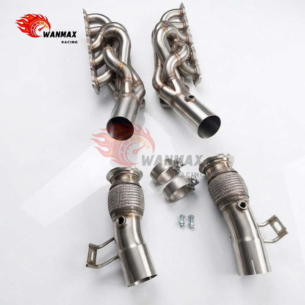 SS304 Equal Length Exhaust Headers for Audi R8 & Lamborghini Huracan Gallardo 5.2L V10