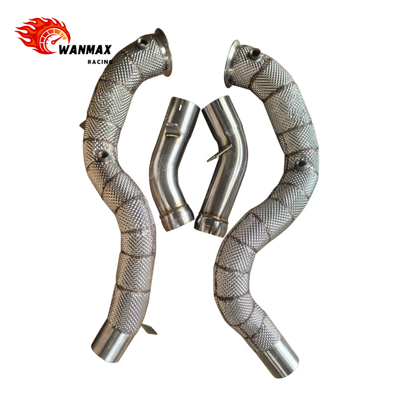 Heat-Wrapped Catless Downpipes for Mercedes-AMG GLC63 GLC63 S W253 4.0L