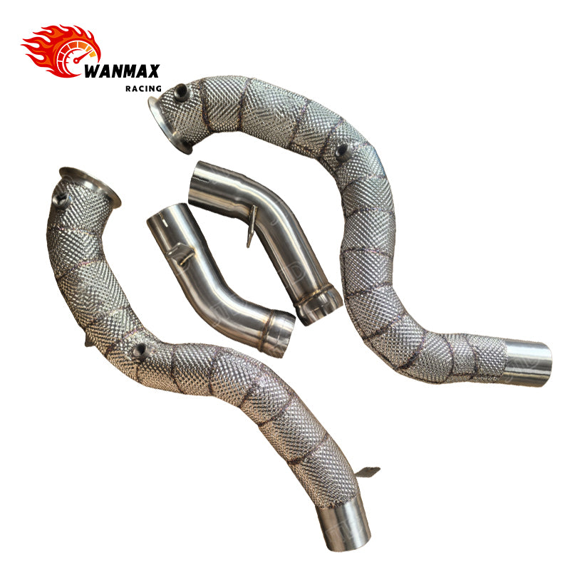 Heat-Wrapped Catless Downpipes for Mercedes-AMG GLC63 GLC63 S W253 4.0L