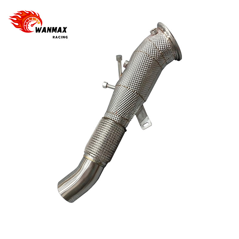 New Style 304 Stainless Steel Exhaust Downpipe with Heat Shield for For BMW G05 G06 G07 X5 X6 X7 B58 3.0T