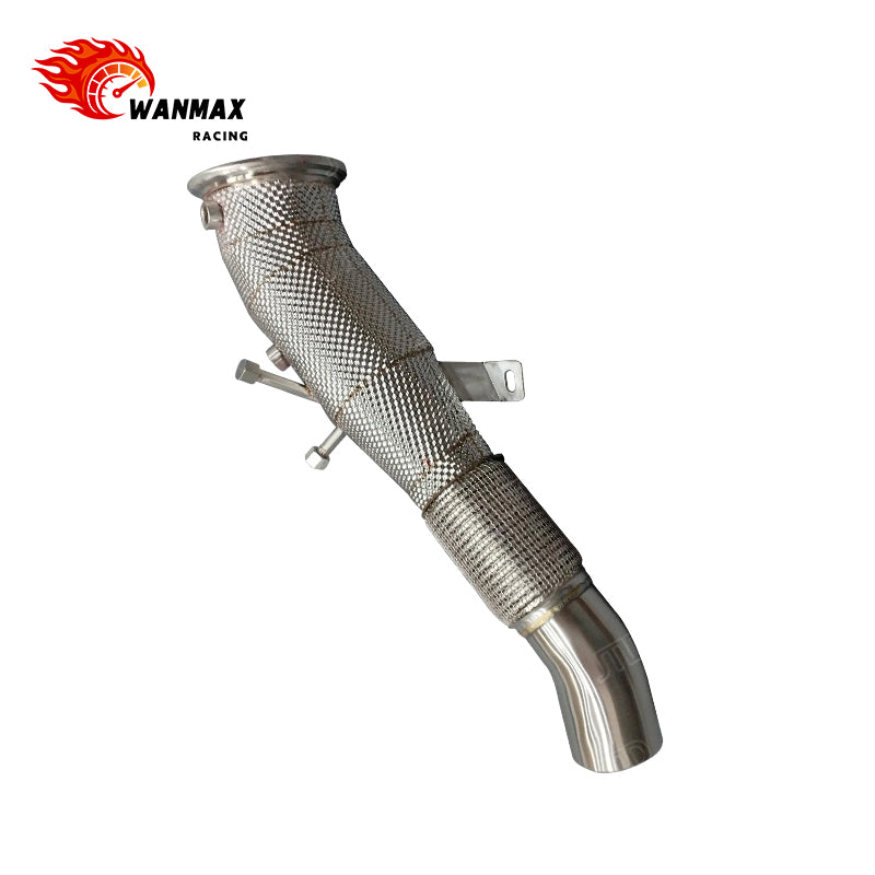 New Style 304 Stainless Steel Exhaust Downpipe with Heat Shield for For BMW G05 G06 G07 X5 X6 X7 B58 3.0T