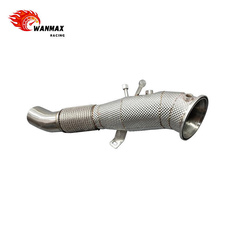 New Style 304 Stainless Steel Exhaust Downpipe with Heat Shield for For BMW G05 G06 G07 X5 X6 X7 B58 3.0T