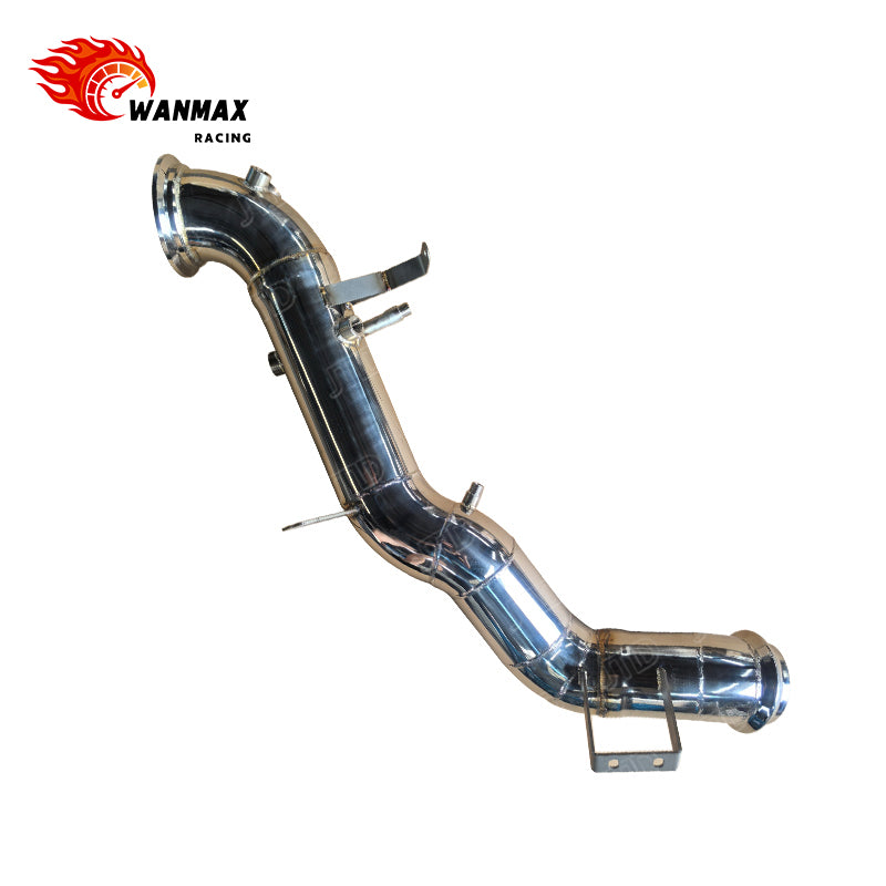 Mirror-Polished Catless Downpipe for Mercedes-AMG C63 S E Performance W206 M139 2.0T