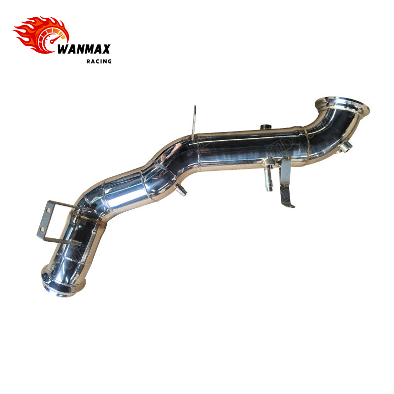 Mirror-Polished Catless Downpipe for Mercedes-AMG C63 S E Performance W206 M139 2.0T