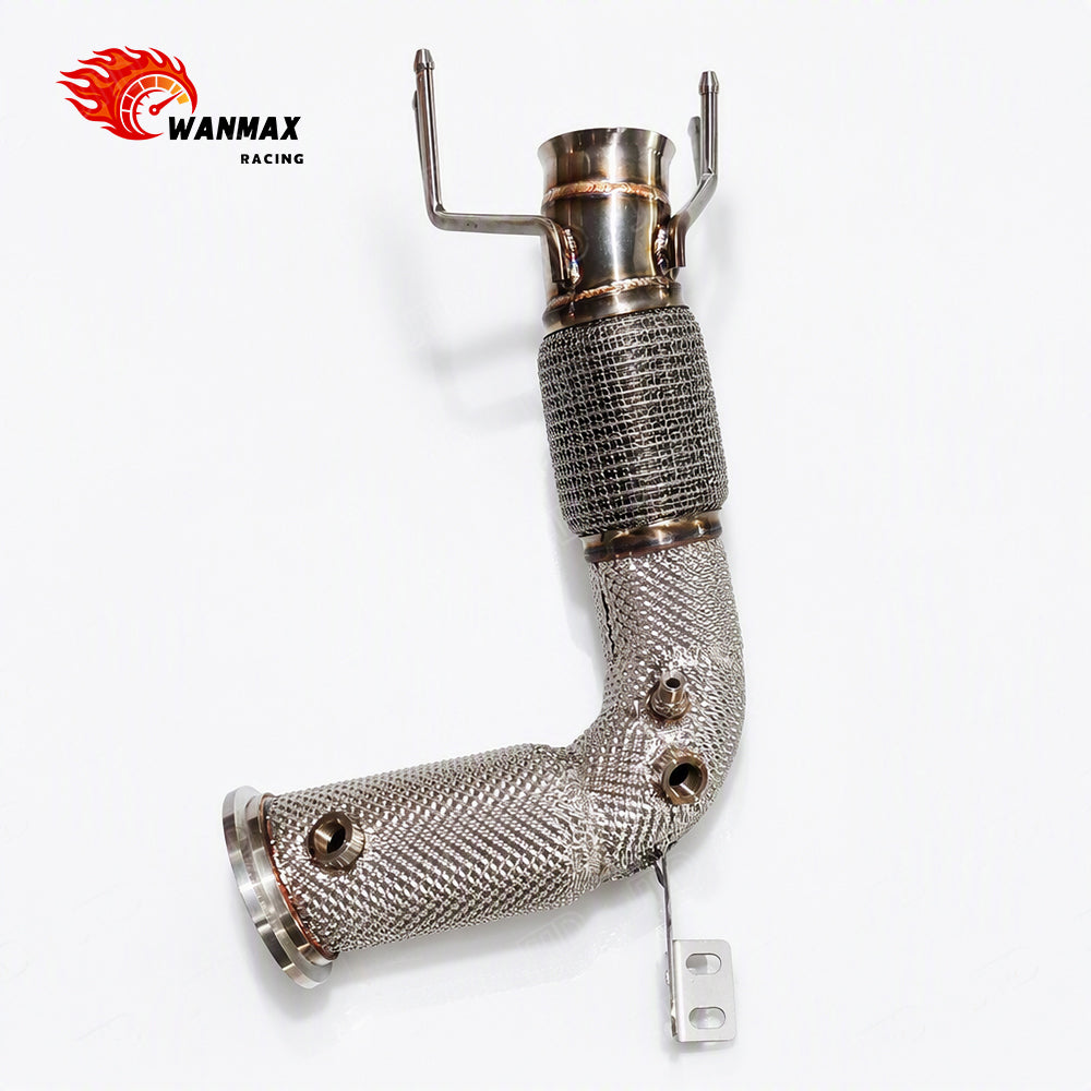 Premium Stainless Steel Downpipe with Heat Shield for BMW 118i F40 M Sport B38 1.5T Straight Through Exhaust Front Pipe