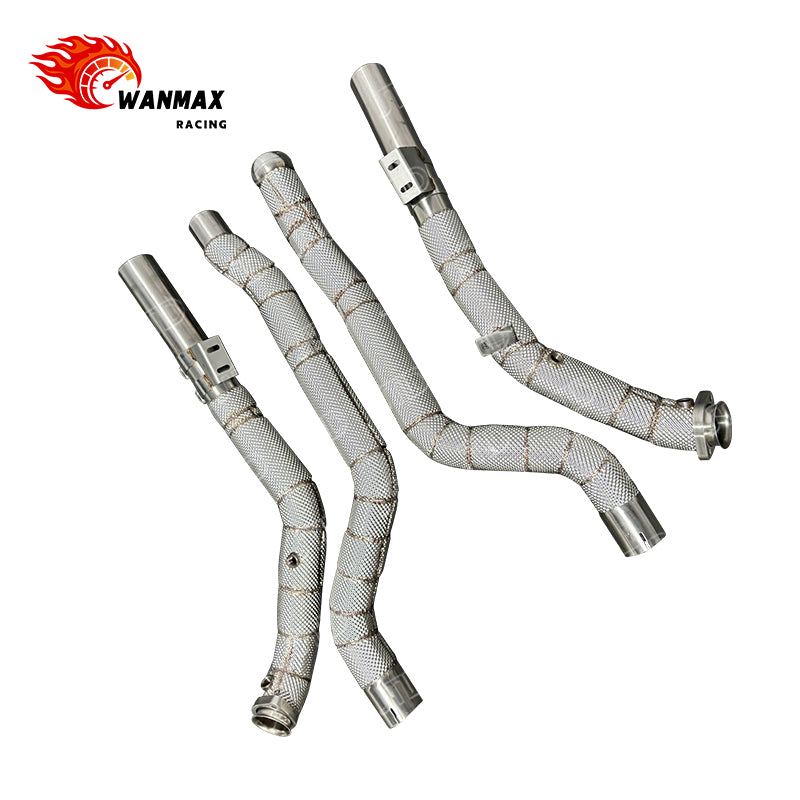 Thermal-Insulated Catless Downpipes for Mercedes-AMG E63 CLS63 W212 C218 M157 5.5L