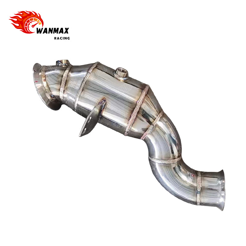 Polished T304 Performance Downpipe for Mercedes-Benz E200 E250 E300 W213 M274 2.0T
