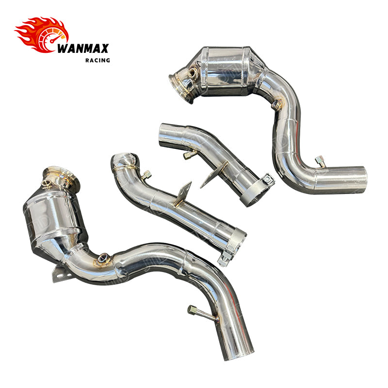 T304 Stainless Steel Catless Downpipes for Mercedes-Benz GLE63 AMG