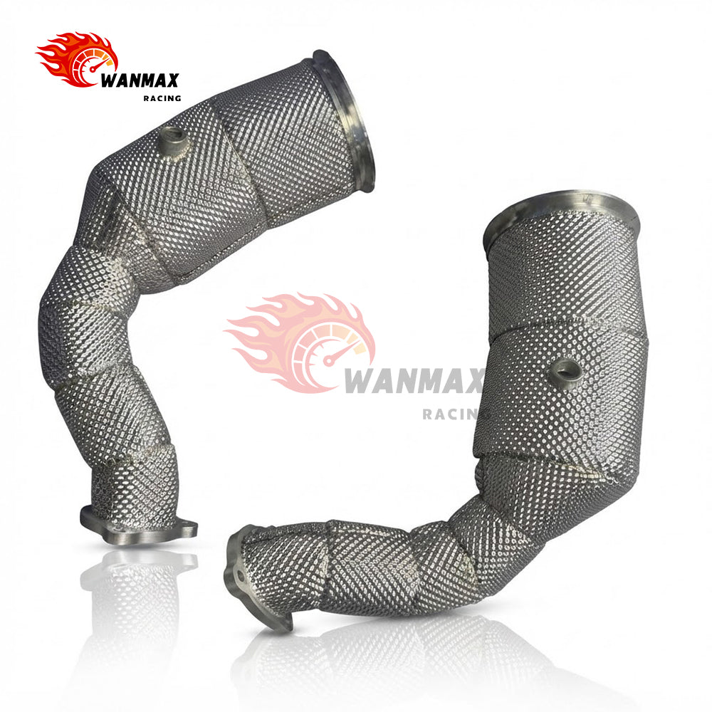 Heat Shielded High-Flow Exhaust Downpipe for Porsche Cayenne 4.0L V8 Twin Turbo 2019+