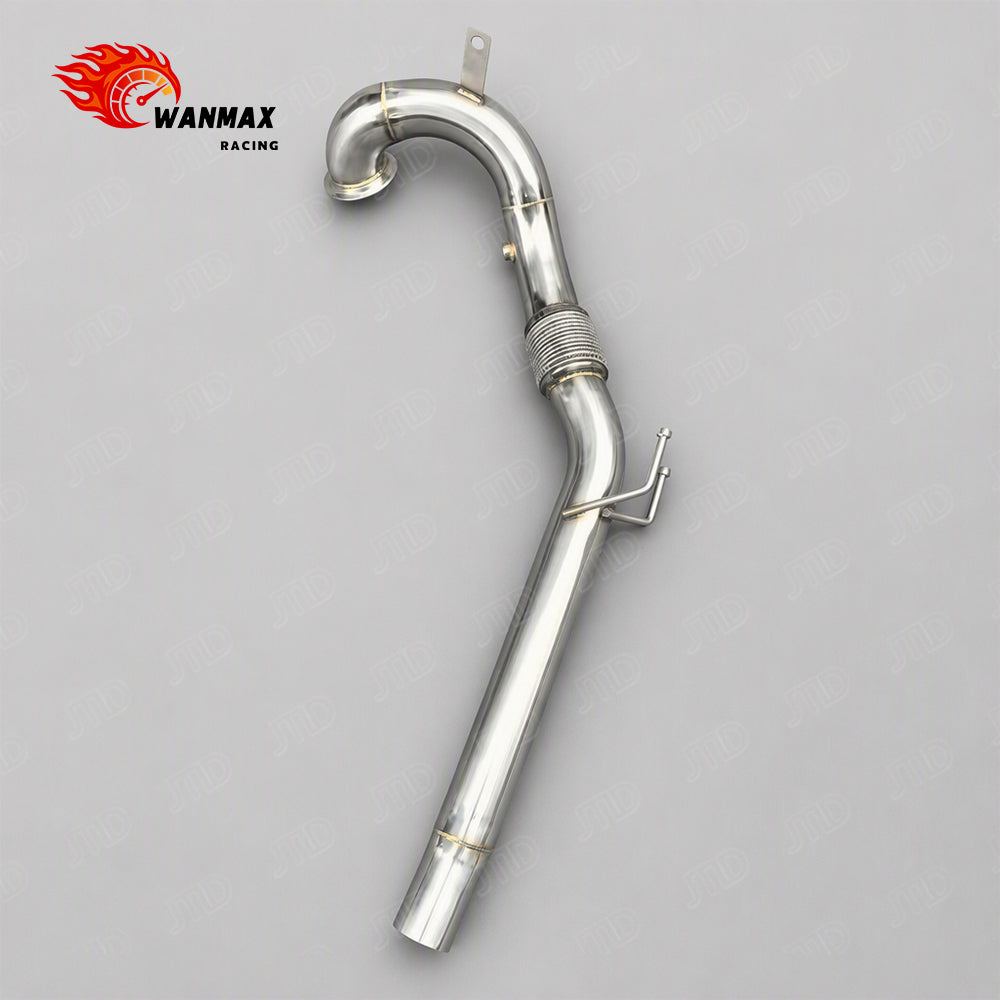 High Flow Exhaust Downpipe for Volkswagen Golf MK8 GTI 2.0 TSI EA888 Gen4 Stainless Steel Front Pipe