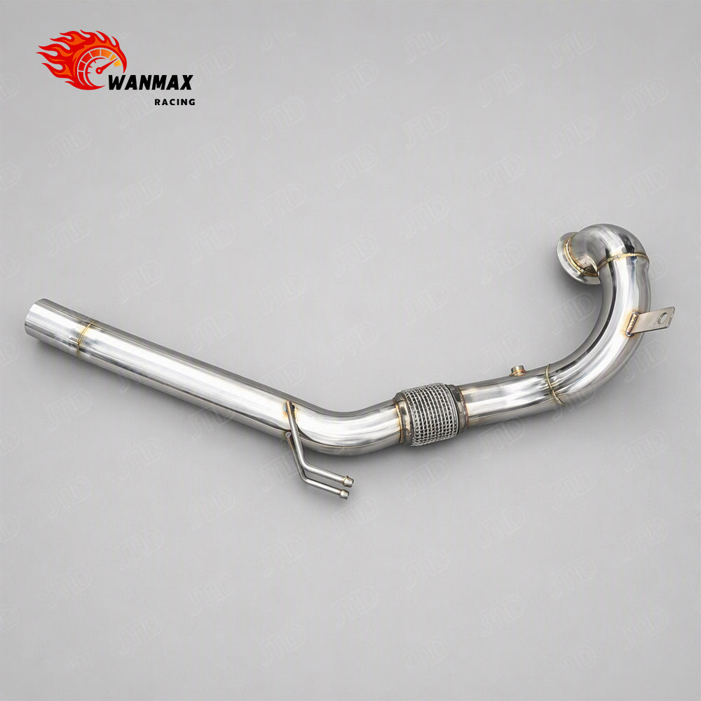 High Flow Exhaust Downpipe for Volkswagen Golf MK8 GTI 2.0 TSI EA888 Gen4 Stainless Steel Front Pipe
