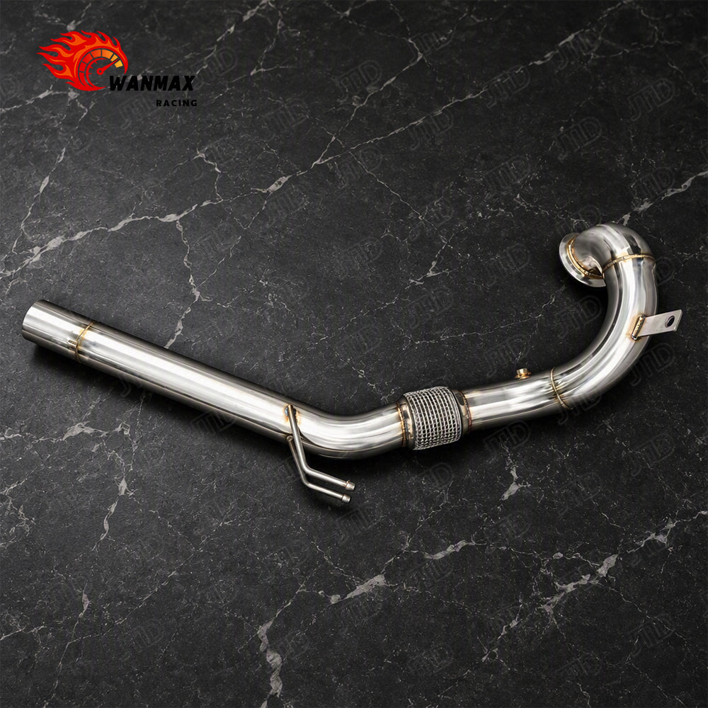 High Flow Exhaust Downpipe for Volkswagen Golf MK8 GTI 2.0 TSI EA888 Gen4 Stainless Steel Front Pipe