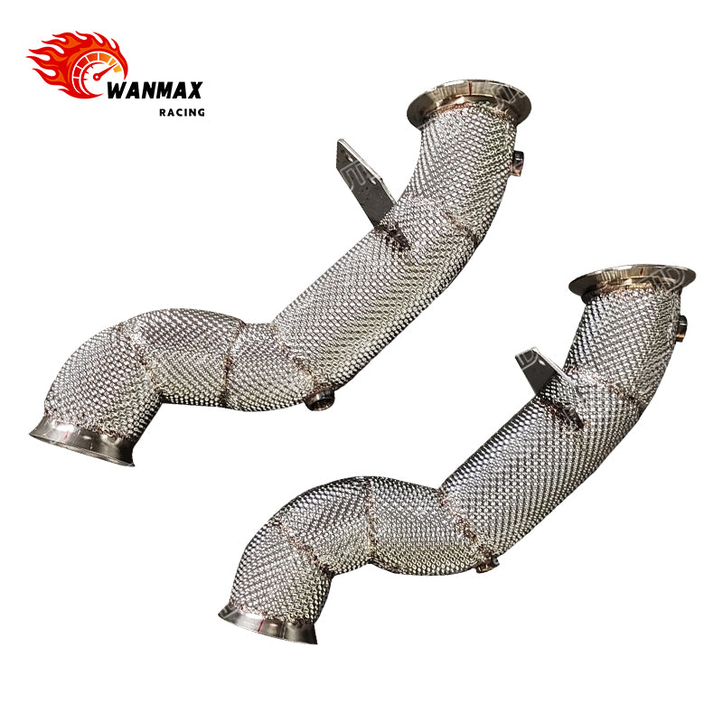 LHD Heat-Shielded Catless Downpipe for Mercedes-Benz C300 W205 M274 2.0T