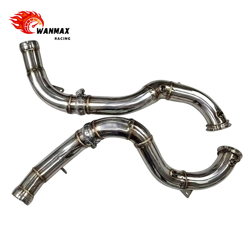 Mirror-Polished Downpipe Pair for Mercedes-AMG E63 W213 GLC63 S M177 4.0T