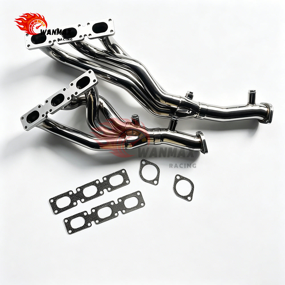 Mirror-Polished 3-Into-1 Exhaust Header Pair for BMW E46 E39 Z3 Z4 M52 M52TU M54 LHD
