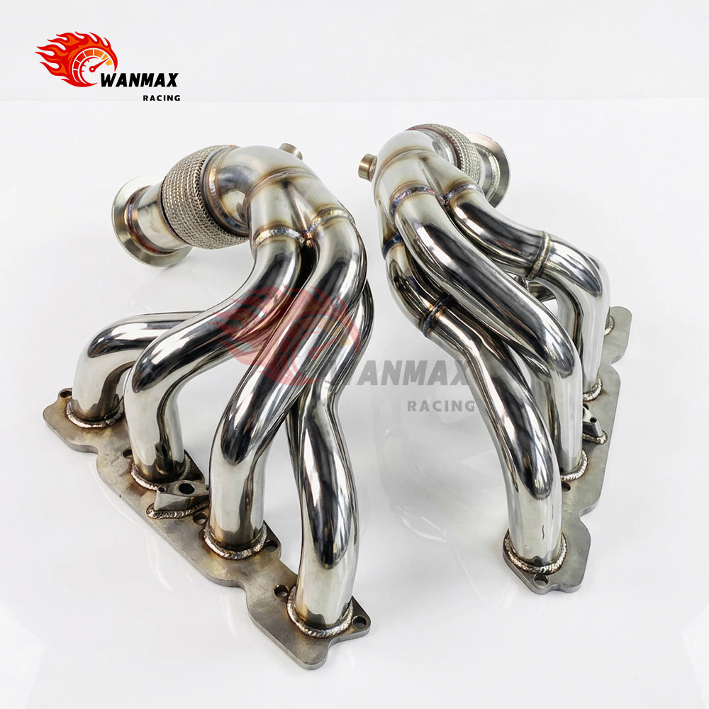 High Flow T304 4‑to‑1 Long Tube Exhaust Manifold Headers For Ferrari 458 Italia / Spider / Speciale 2010‑2015 4.5L V8