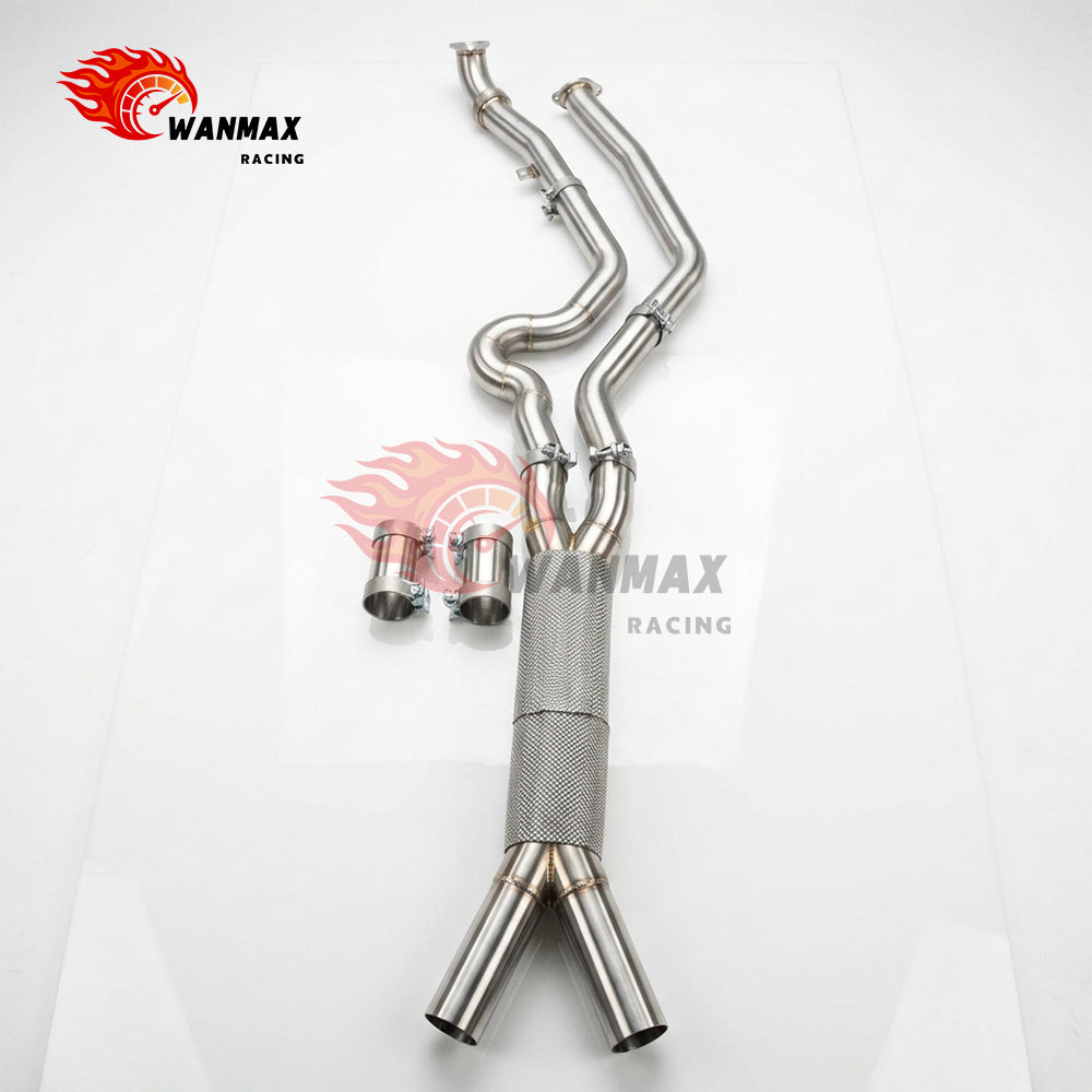 New Arrival Performance Exhaust Dual Mid Pipe Kit With Heat Shield for BMW G80 M3 S58 3.0L Turbo Racing Exhaust System