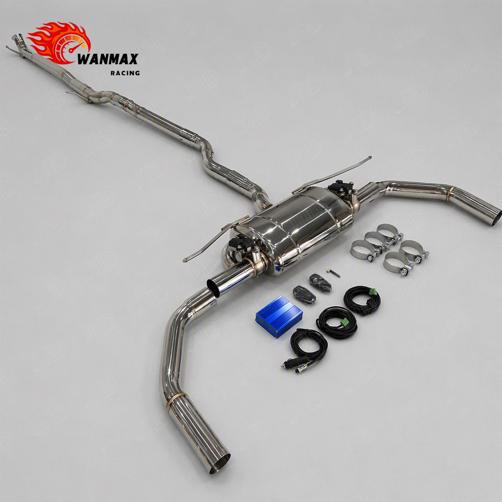 Premium Stainless Steel Dual Valved Catback Exhaust System for Mercedes Benz CLA250 C117 M270 2.0T