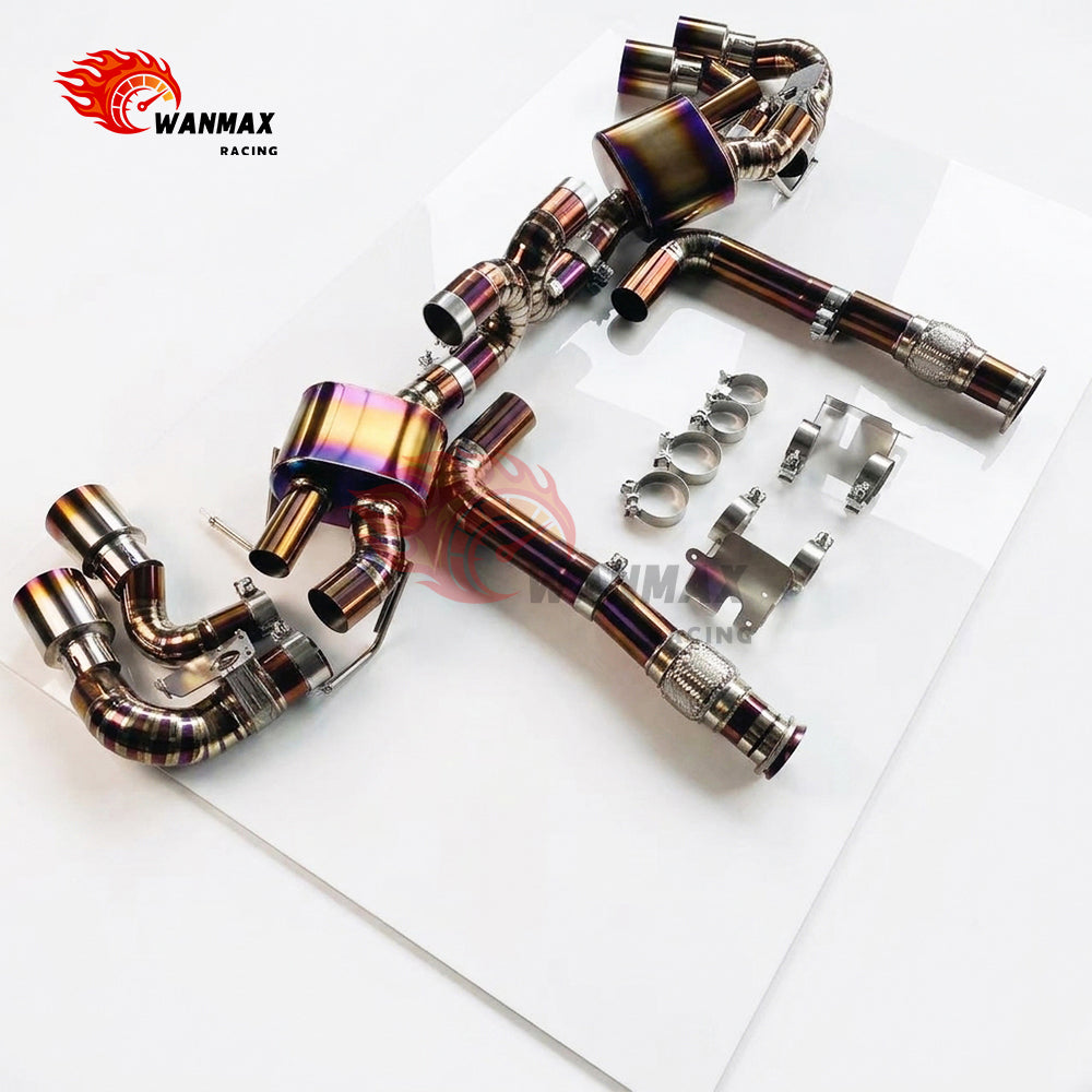 Lightweight Titanium Valved Catback Exhaust System with X-Pipe for Chevrolet Corvette C8 Stingray Z51 6.2L LT2 V8 2020+