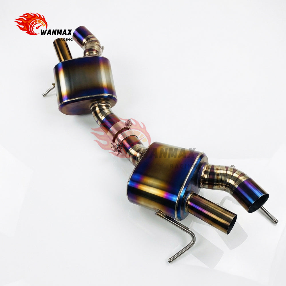 Lightweight Titanium Valved Catback Exhaust System with X-Pipe for Chevrolet Corvette C8 Stingray Z51 6.2L LT2 V8 2020+