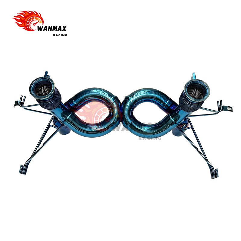 Direct Bolt‑On Electroplated‑Blue 304SS Exhaust System For Lamborghini EVO Racing Performance Upgrade