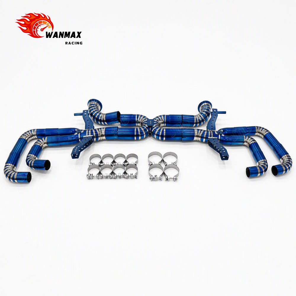 Titanium/Stainless Steel Catback Exhaust System for Audi R8 V10 5.2L 2017 Performance Mid Rear Exhaust Pipes