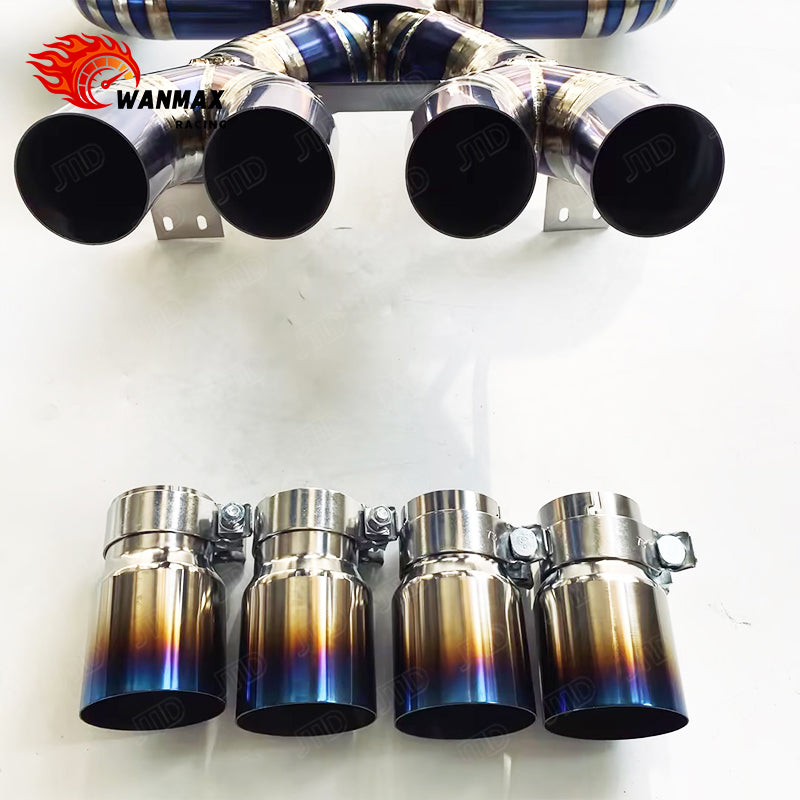 For McLaren 720S Performance Upgrade 765LT Style Burnt Blue Titanium Exhaust System Lightweight Exhaust Conversion