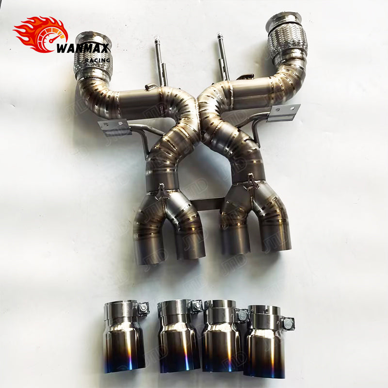 765LT Style Raw Titanium Exhaust Catback Conversion Kit for McLaren 720S Exhaust System Light Weight Performance Upgrade