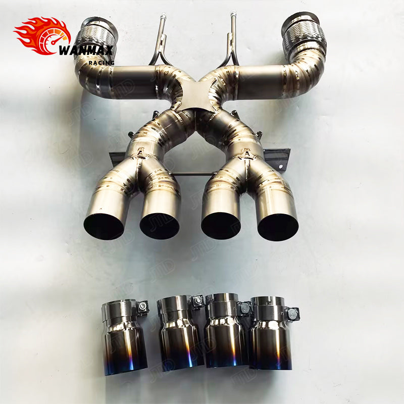 765LT Style Raw Titanium Exhaust Catback Conversion Kit for McLaren 720S Exhaust System Light Weight Performance Upgrade