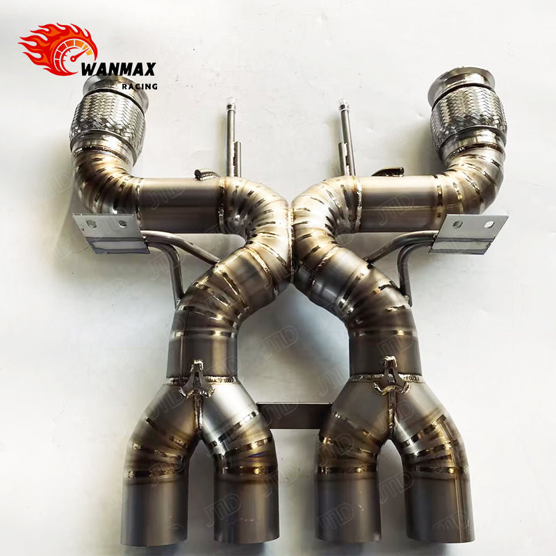 765LT Style Raw Titanium Exhaust Catback Conversion Kit for McLaren 720S Exhaust System Light Weight Performance Upgrade