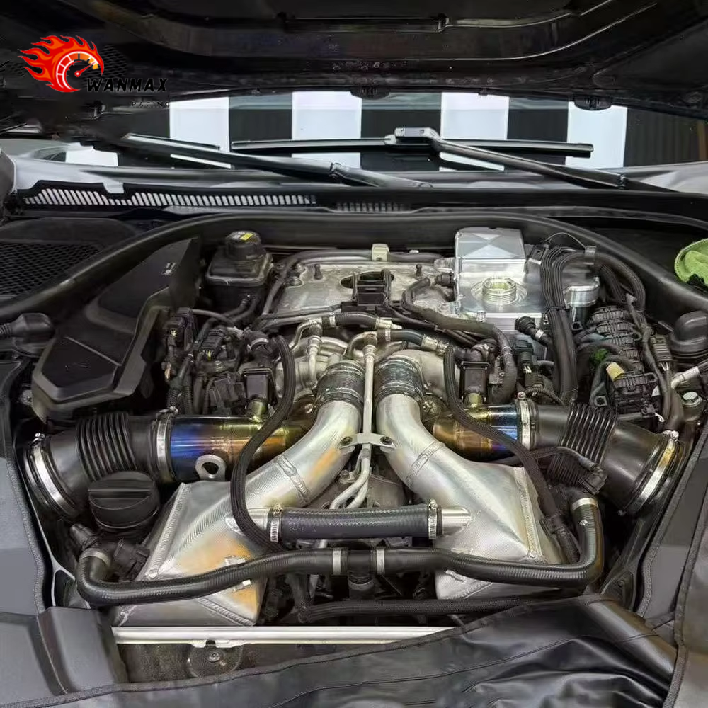 Titanium Turbo Inlet Pipe Kit for BMW F90 M5 F91 F92 M8 4.4T V8 Engine High Flow Intake Air Induction Tuning Upgrades