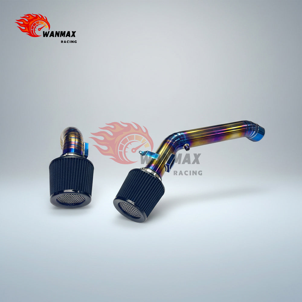 Top Mount Titanium Dual Air Intake System Kit with Twin Pipes for BMW F80 M3 F82 M4 F87 M2c S55 3.0T Engines