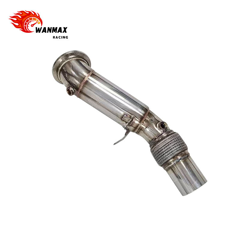 Mirror-Polished SS304 High-Flow Downpipe for BMW 3 Series F30/F31/F34/G20 and 4 Series F32/F33/F36/G22 B48 2.0L Turbo