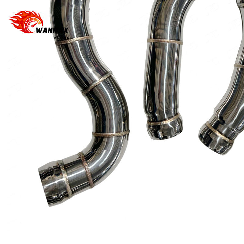 Performance 304 Stainless Steel Catless Exhaust Downpipe Kit for Mercedes-Benz W205 C63 C63S AMG M177 4.0T V8 2015-2021