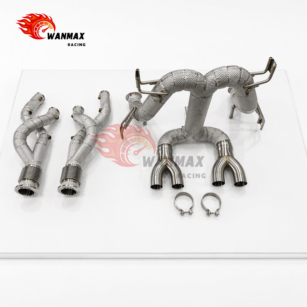 High Performance Downpipe and Catback Exhaust System Kit for Lamborghini Revuelto 6.5L V12 Models Full Heat Shielded