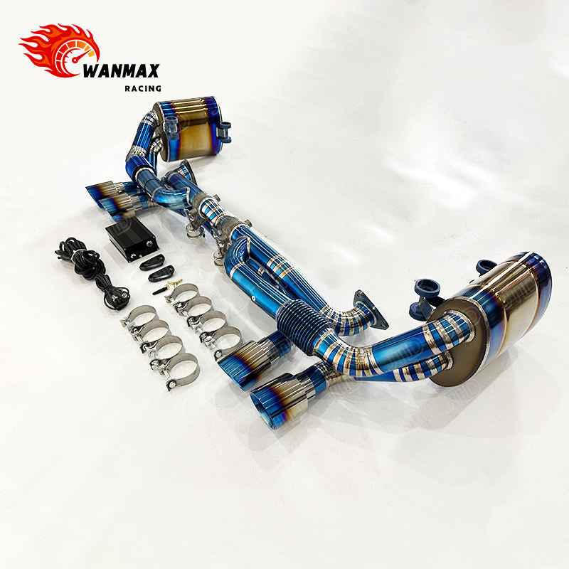 Titanium Exhaust System for Porsche 991.1, Vacuum Valve Controlled, Lightweight Upgrade, In Stock Fast Shipping