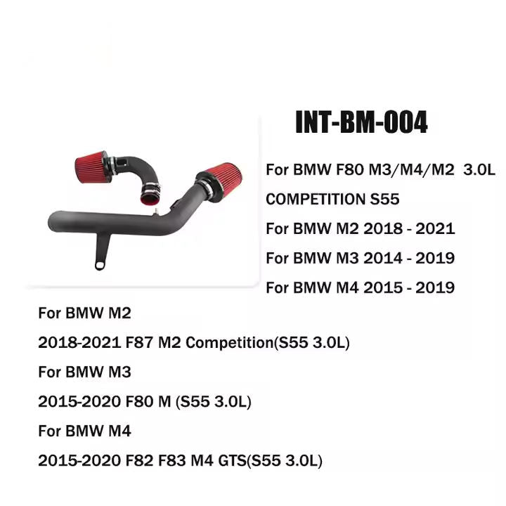 Performance Aluminum Dual Cold Air Intake Kit for BMW F80 M3 F82 F83 M4 F87 M2 Competition S55 3.0L Twin Turbo