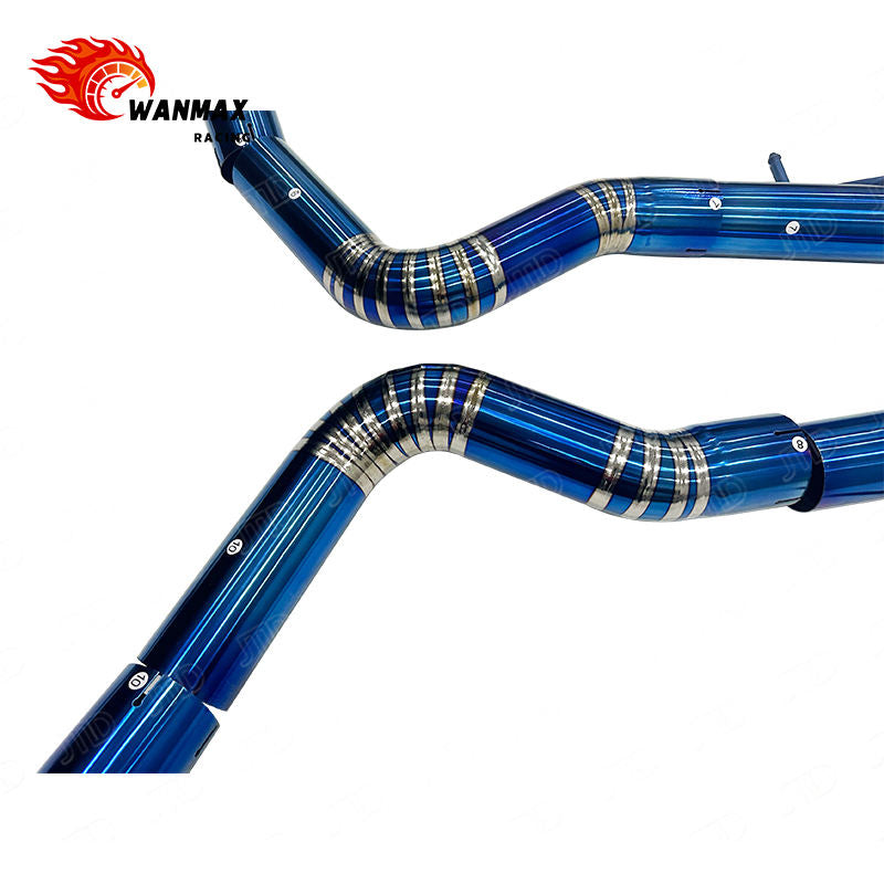 Full Titanium Y-Pipe OEM Triple Vacuum Valved Catback Exhaust for Mercedes E63 AMG W213 2016-2023 4.0T Twin Turbo V8