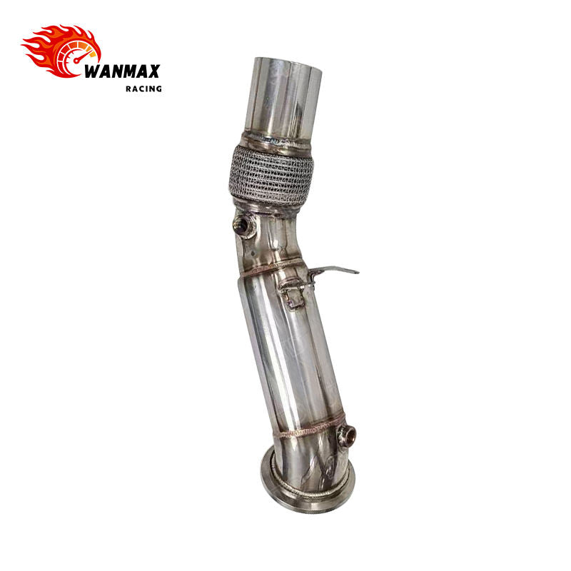 Mirror-Polished SS304 High-Flow Downpipe for BMW 3 Series F30/F31/F34/G20 and 4 Series F32/F33/F36/G22 B48 2.0L Turbo