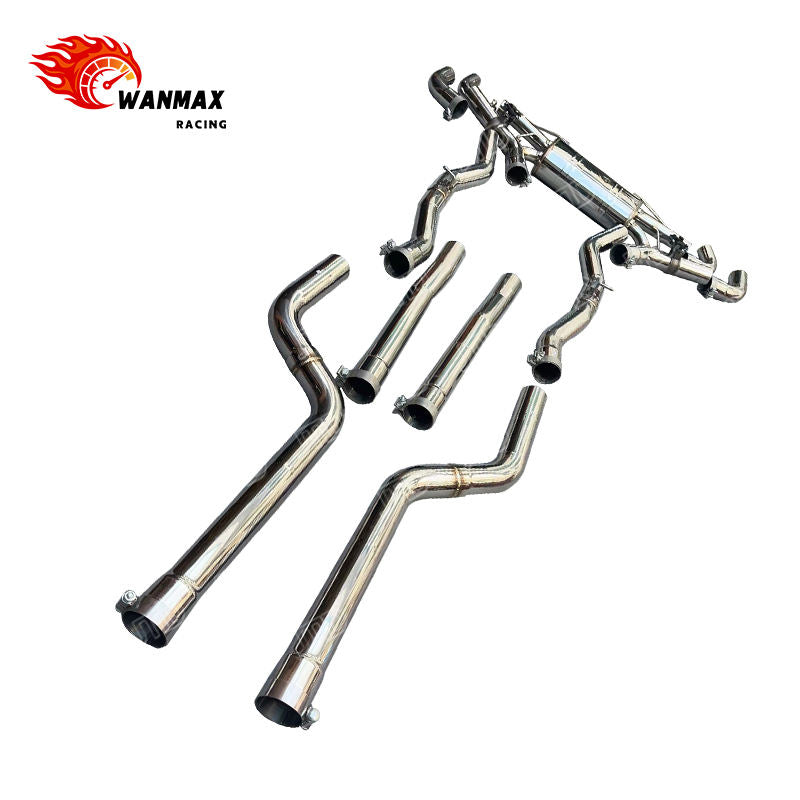 Direct Flange Plug-In Electronic Valved Catback Exhaust for BMW X5M F95 X6M F96 2019+ 4.4L S63  V8 with Stainless Tips